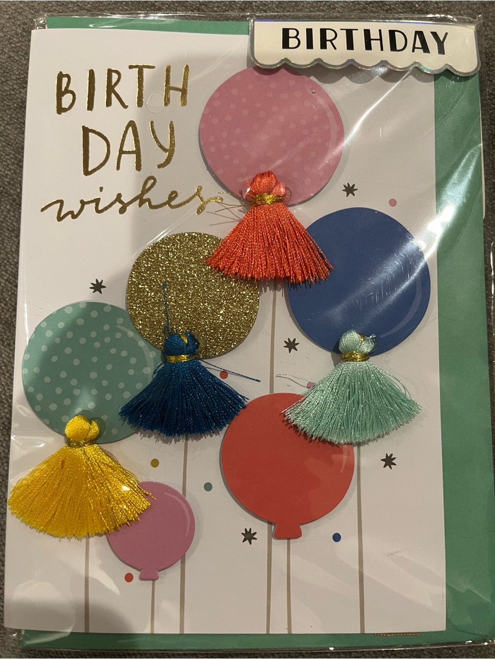 Birthday card with envelope inside
